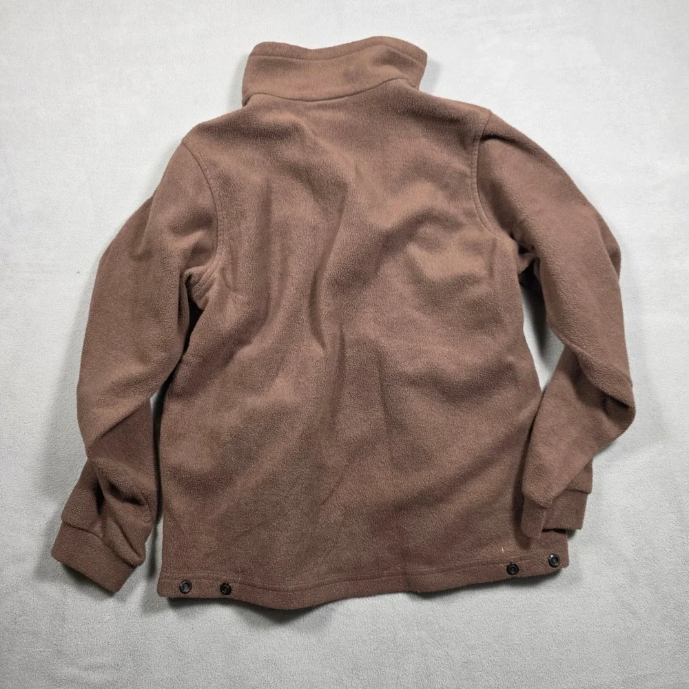 Columbia Fleece Boys Large Brown Full Zip Steens Mountain Solid